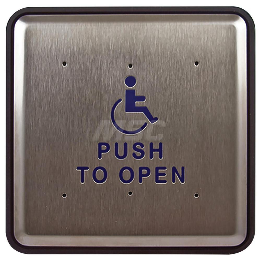 Push Plates; Material: Stainless Steel ; Width (Inch): 6 ; Overall Length (Inch): 6.00 ; Finish/Coating: Stainless Steel ; Shape: Square ; Plate Thickness: 0.1250