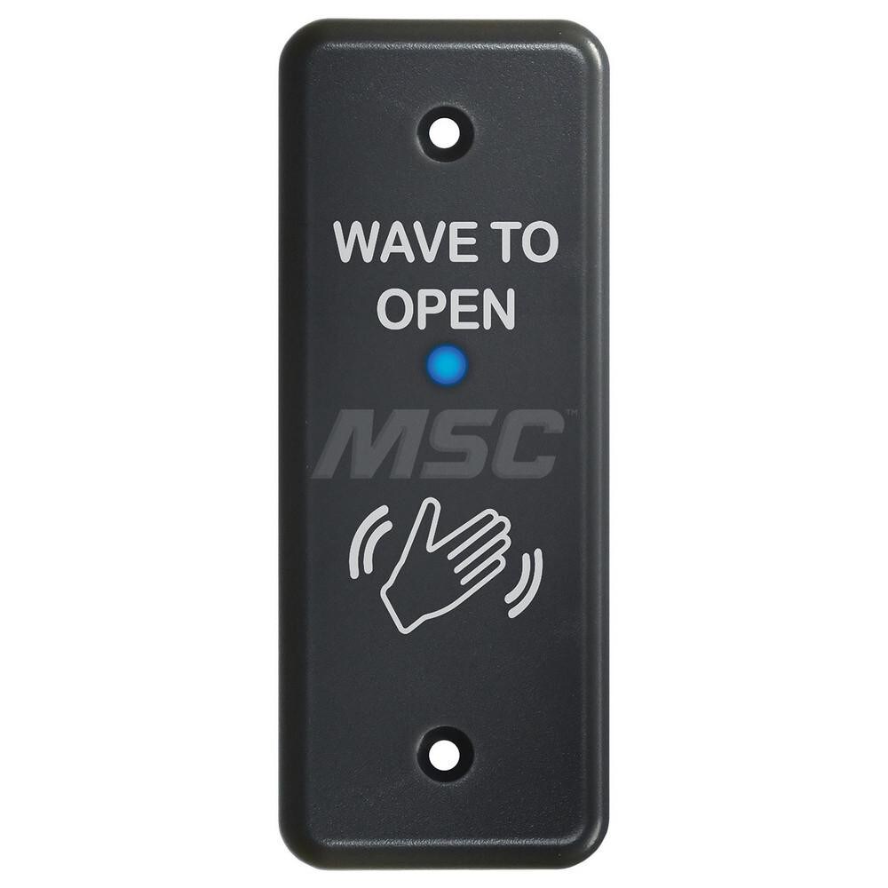 Push Plates; Material: Polycarbonate ; Width (Inch): 2 ; Overall Length (Inch): 4.50 ; Finish/Coating: Gray ; Shape: Rectangle ; Plate Thickness: 0.2500