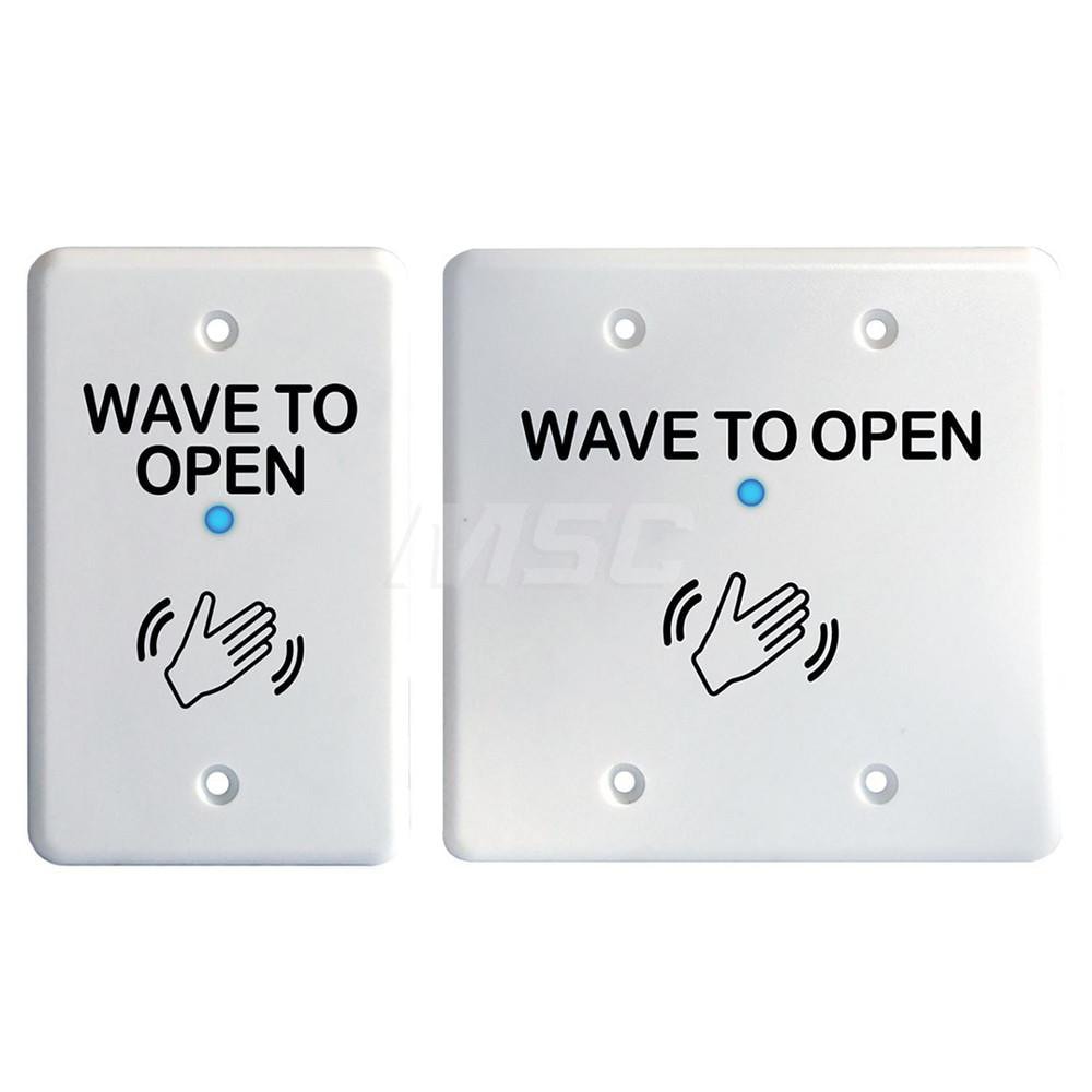 Push Plates; Material: Polycarbonate ; Width (Inch): 5 ; Overall Length (Inch): 4.50 ; Finish/Coating: White ; Shape: Square ; Plate Thickness: 0.2500