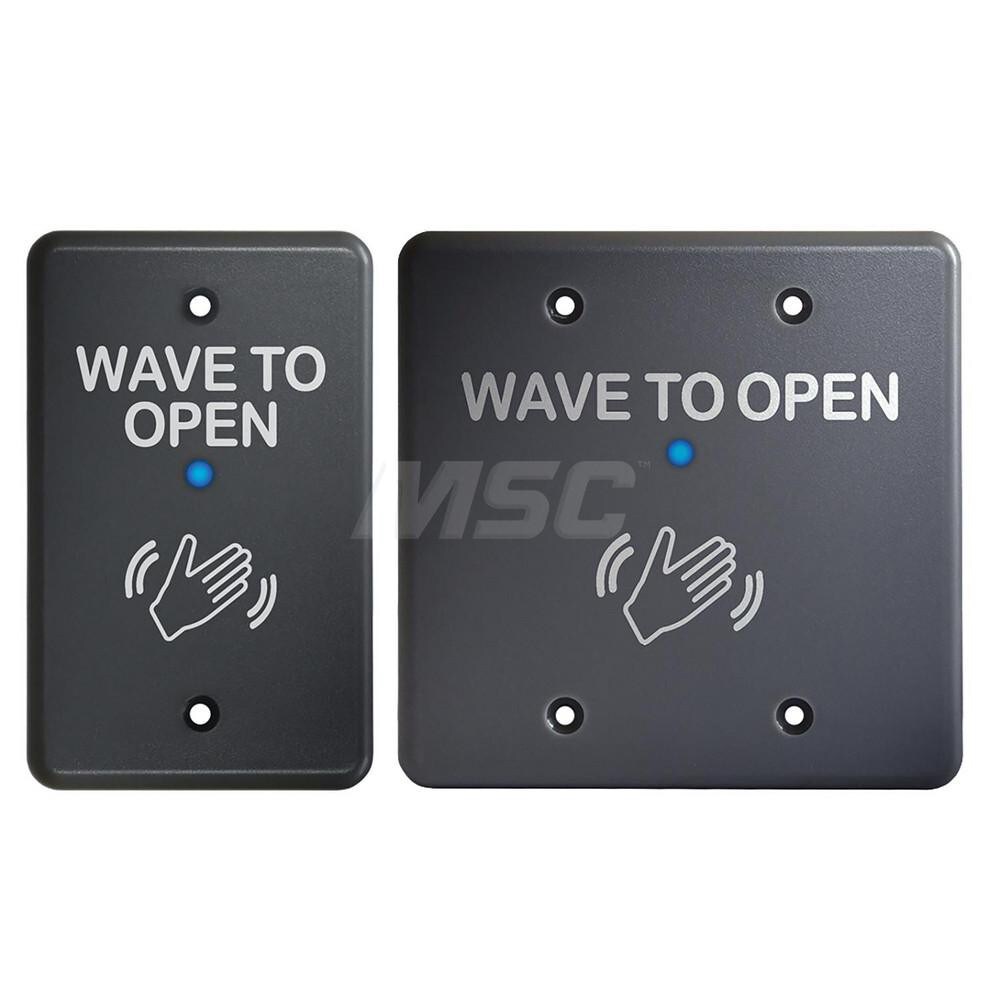 Push Plates; Material: Polycarbonate ; Width (Inch): 5 ; Overall Length (Inch): 4.50 ; Finish/Coating: Gray ; Shape: Square ; Plate Thickness: 0.2500