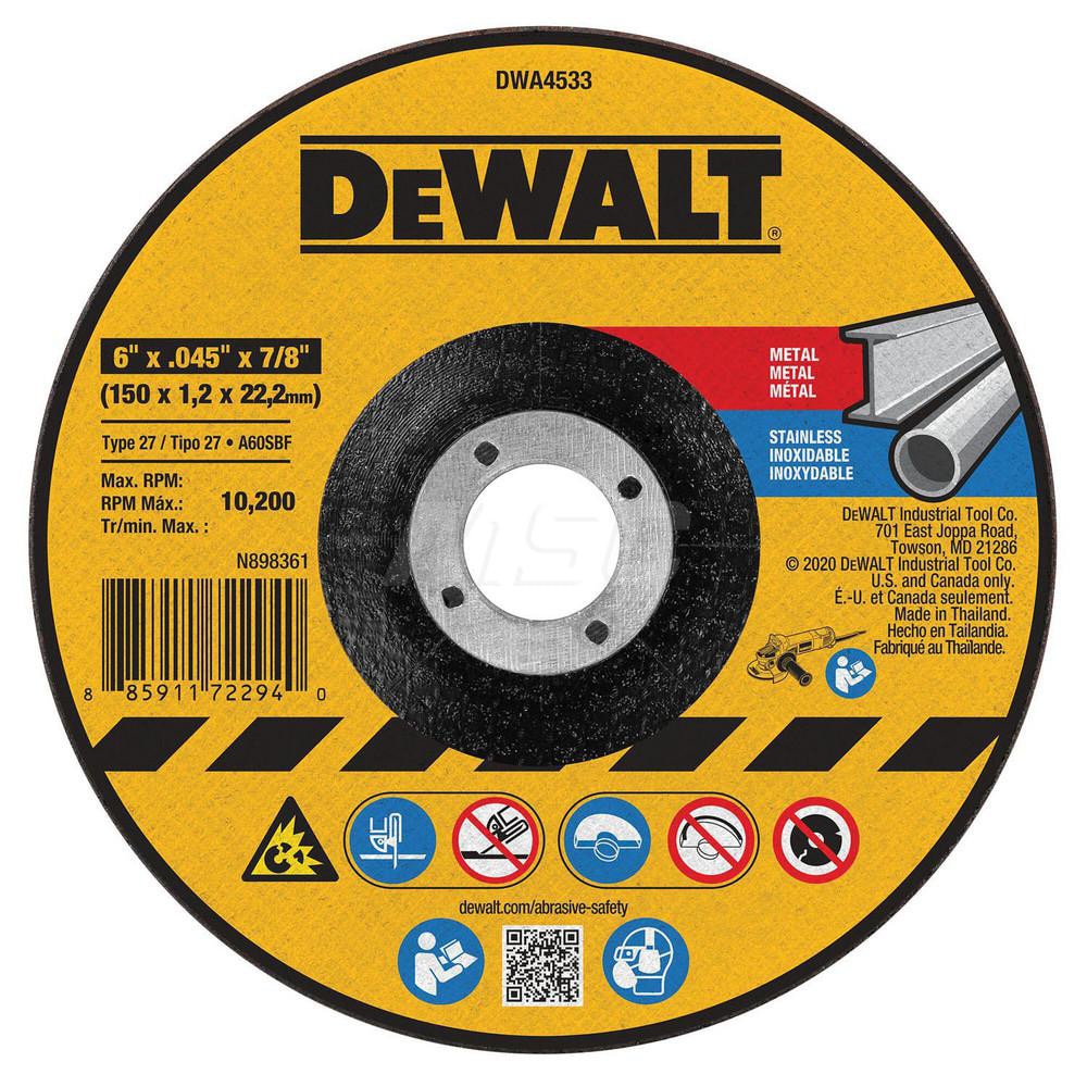 DeWALT Cutoff Wheels; Tool Compatibility Angle Grinder ; Wheel