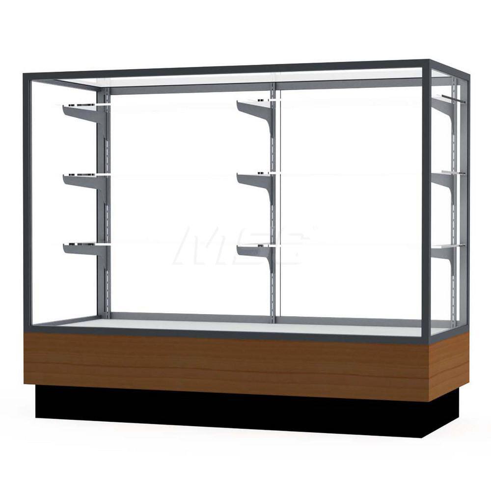 Bookcases; Color: Light Oak ; Number of Shelves: 3; 3 ; Width (Decimal Inch): 48.0000 ; Depth (Inch): 20 ; Material: Anodized Aluminum/Vinyl; Anodized Aluminum/Vinyl