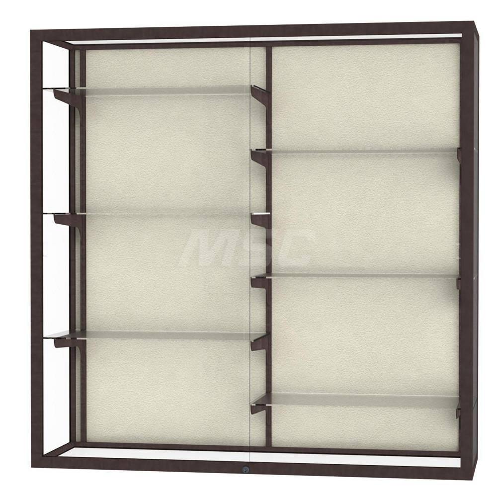 Bookcases; Color: Dark Bronze ; Number of Shelves: 6; 6 ; Width (Decimal Inch): 48.0000 ; Depth (Inch): 16 ; Material: Anodized Aluminum; Anodized Aluminum