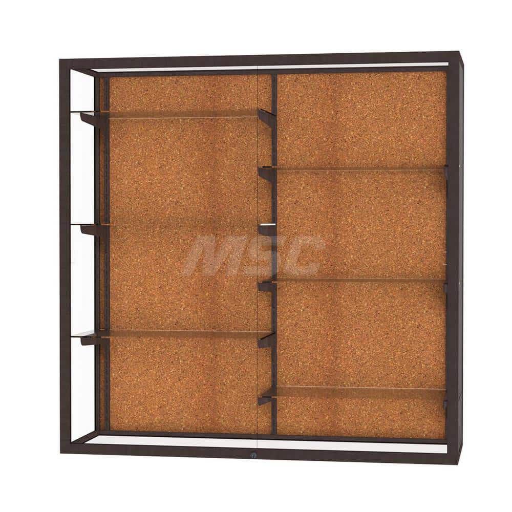 Bookcases; Color: Dark Bronze ; Number of Shelves: 6; 6 ; Width (Decimal Inch): 48.0000 ; Depth (Inch): 16 ; Material: Anodized Aluminum; Anodized Aluminum