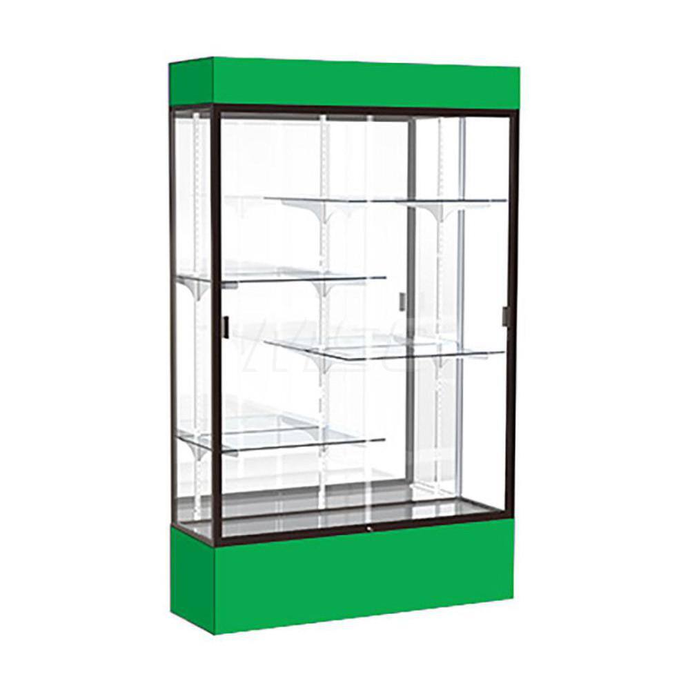 Bookcases; Color: Kelly Green ; Number of Shelves: 4; 4 ; Width (Decimal Inch): 48.0000 ; Depth (Inch): 16 ; Material: Anodized Aluminum/Laminate; Anodized Aluminum/Laminate
