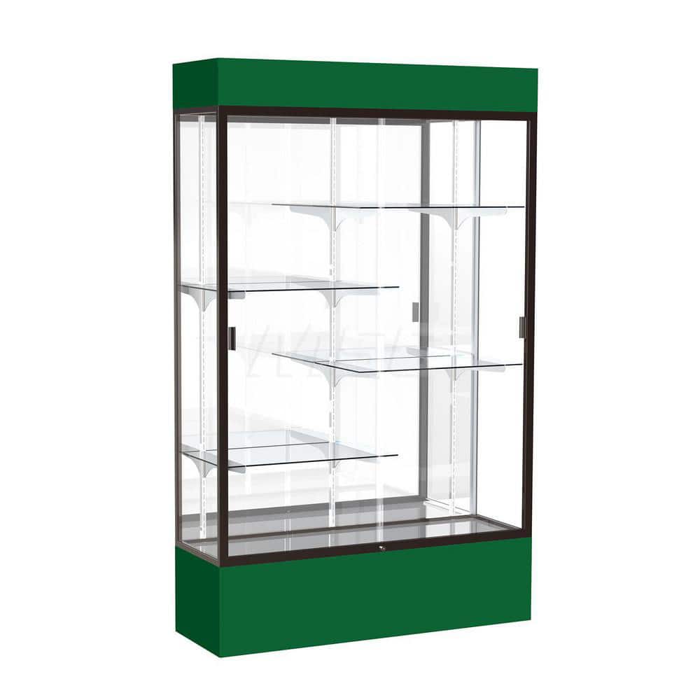 Bookcases; Color: Forest Green ; Number of Shelves: 4; 4 ; Width (Decimal Inch): 48.0000 ; Depth (Inch): 16 ; Material: Anodized Aluminum/Laminate; Anodized Aluminum/Laminate