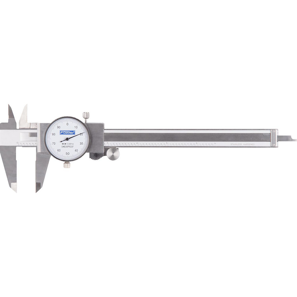 0" to 6" Range, 0.001" Graduation, 0.1" per Revolution, Dial Caliper