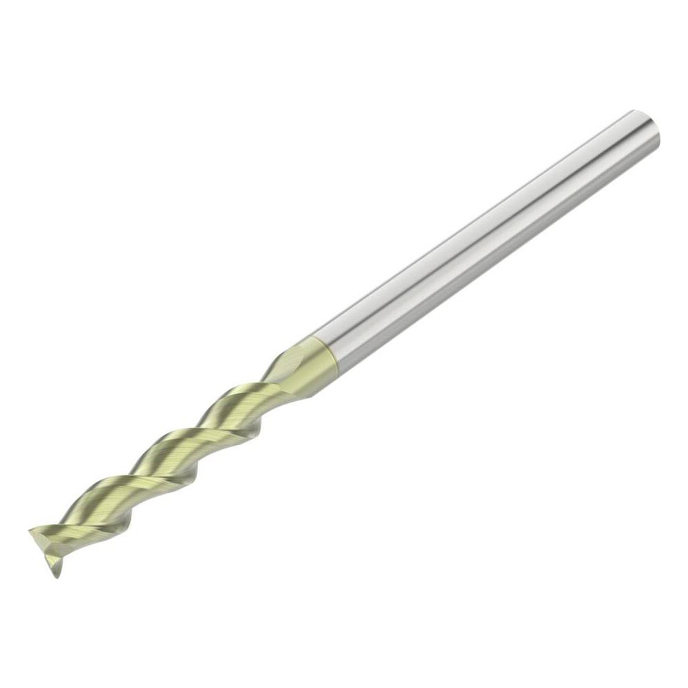Square End Mill: 1/4" Dia, 1-1/4" LOC, 2 Flutes, Solid Carbide