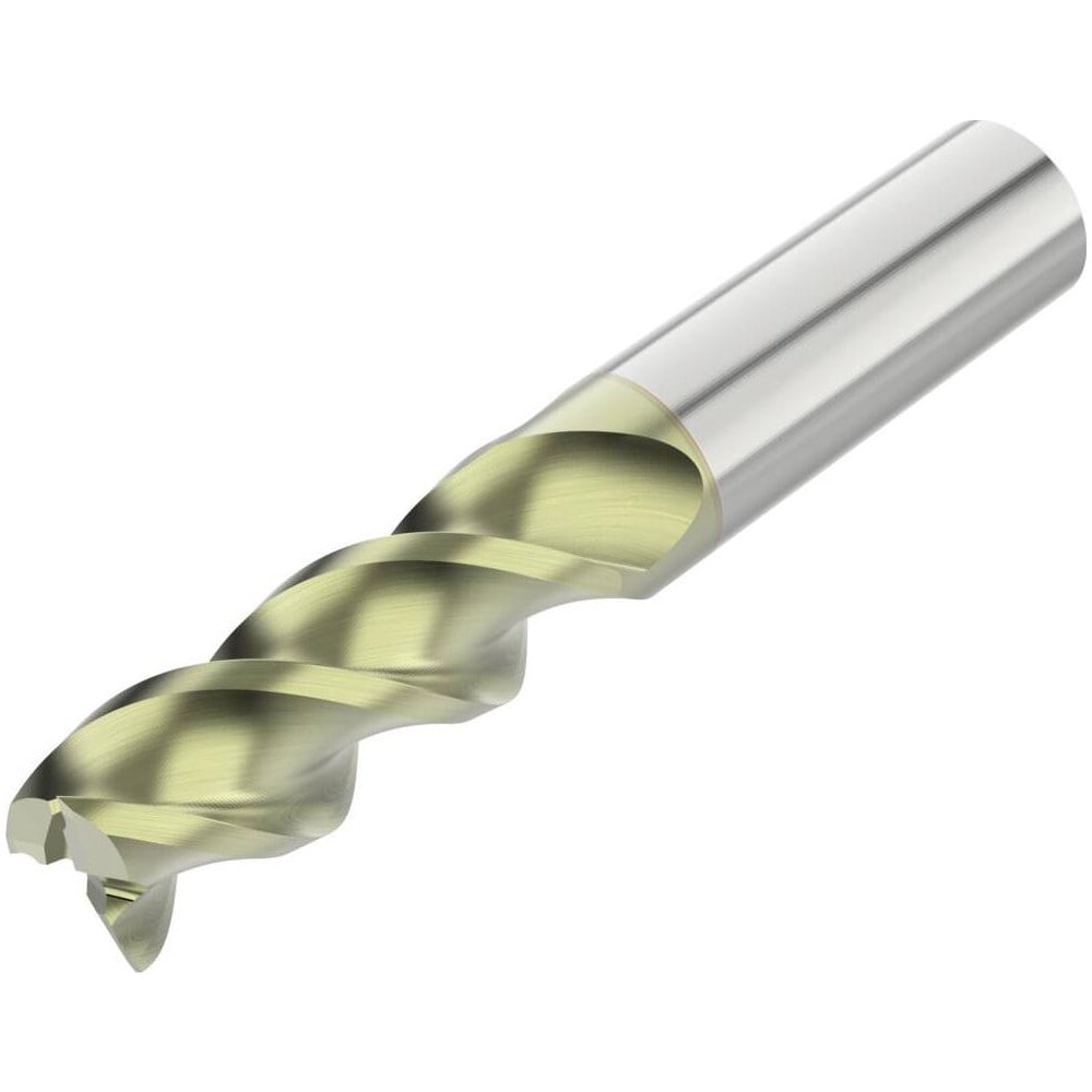 Niagara Cutter 10023016 Square End Mill: 3/8 Dia, 1 LOC, 3/8 Shank Dia, 2-1/2 OAL, 3 Flutes, Solid Carbide Image