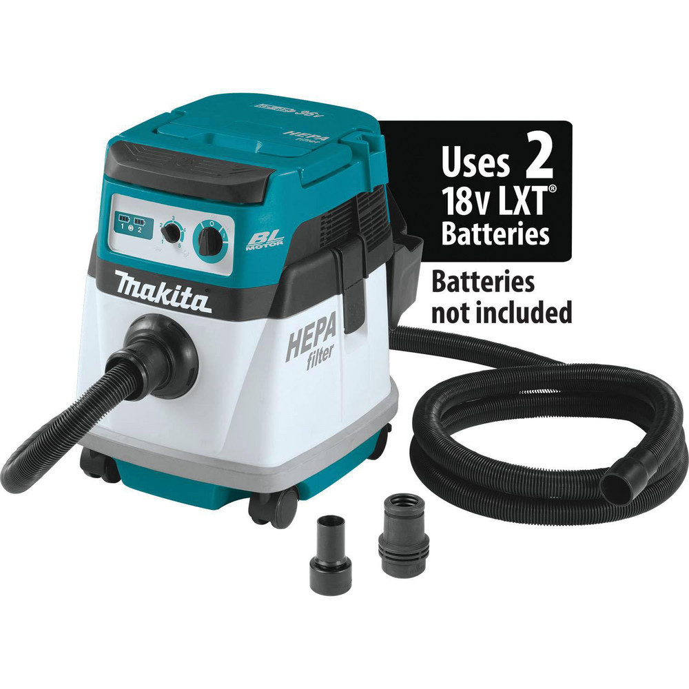 Makita Cordless Dust Extractor Cleaner Battery, HEPA Filter, 4 gal