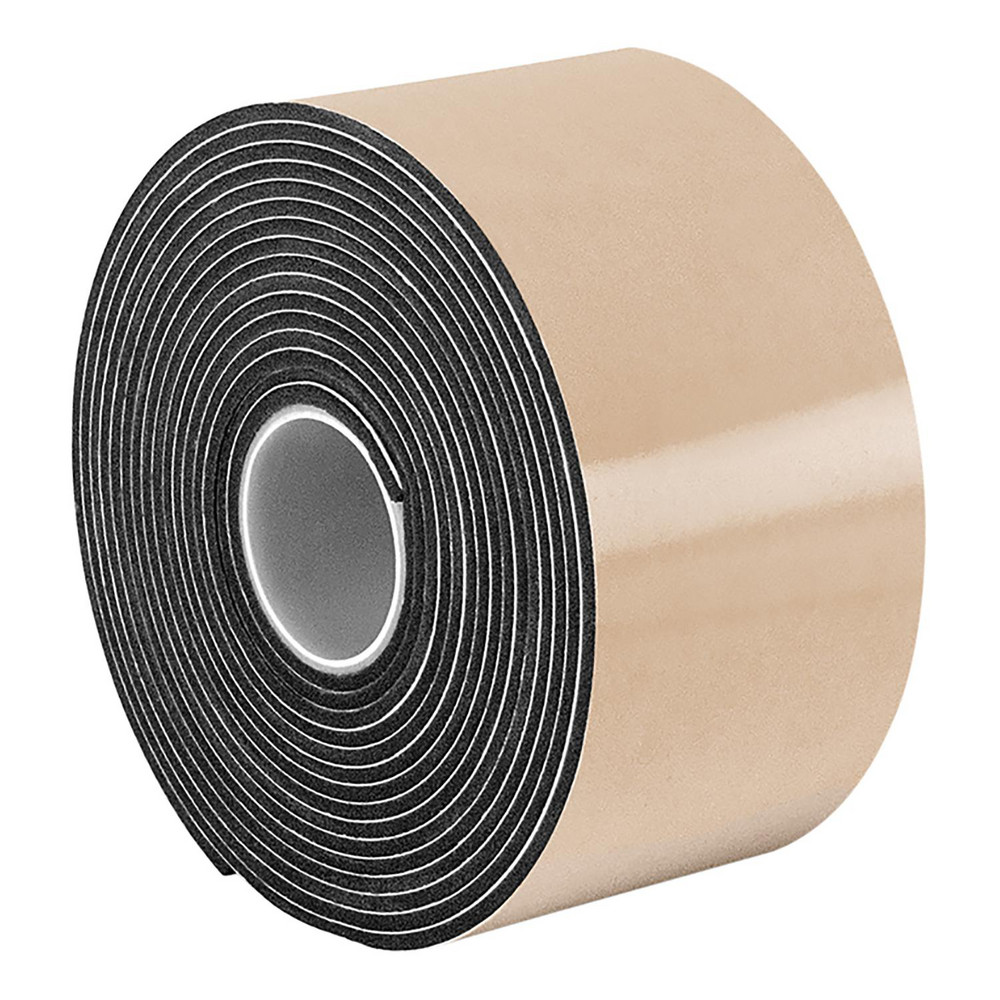 Black Double-Sided Polyethylene Foam Tape: 3/4" Wide, 5 yd Long, 31 mil Thick, Acrylic Adhesive