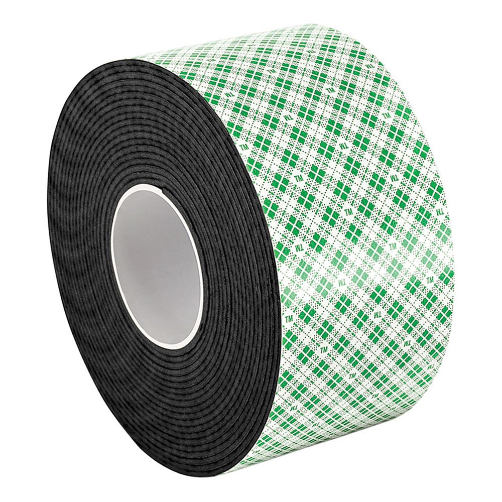 927767-5 3M Urethane Foam Double Sided Foam Tape, Acrylic Adhesive, 1/32  Thick, 3/4 X 5 yd., Black