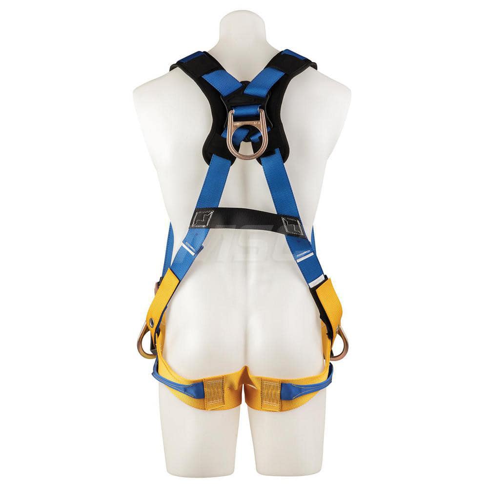 Werner H332002XQP Fall Protection Harnesses: 400 Lb, Back and Side D-Rings Style, Size Medium & Large, For Positioning, Back & Hips 