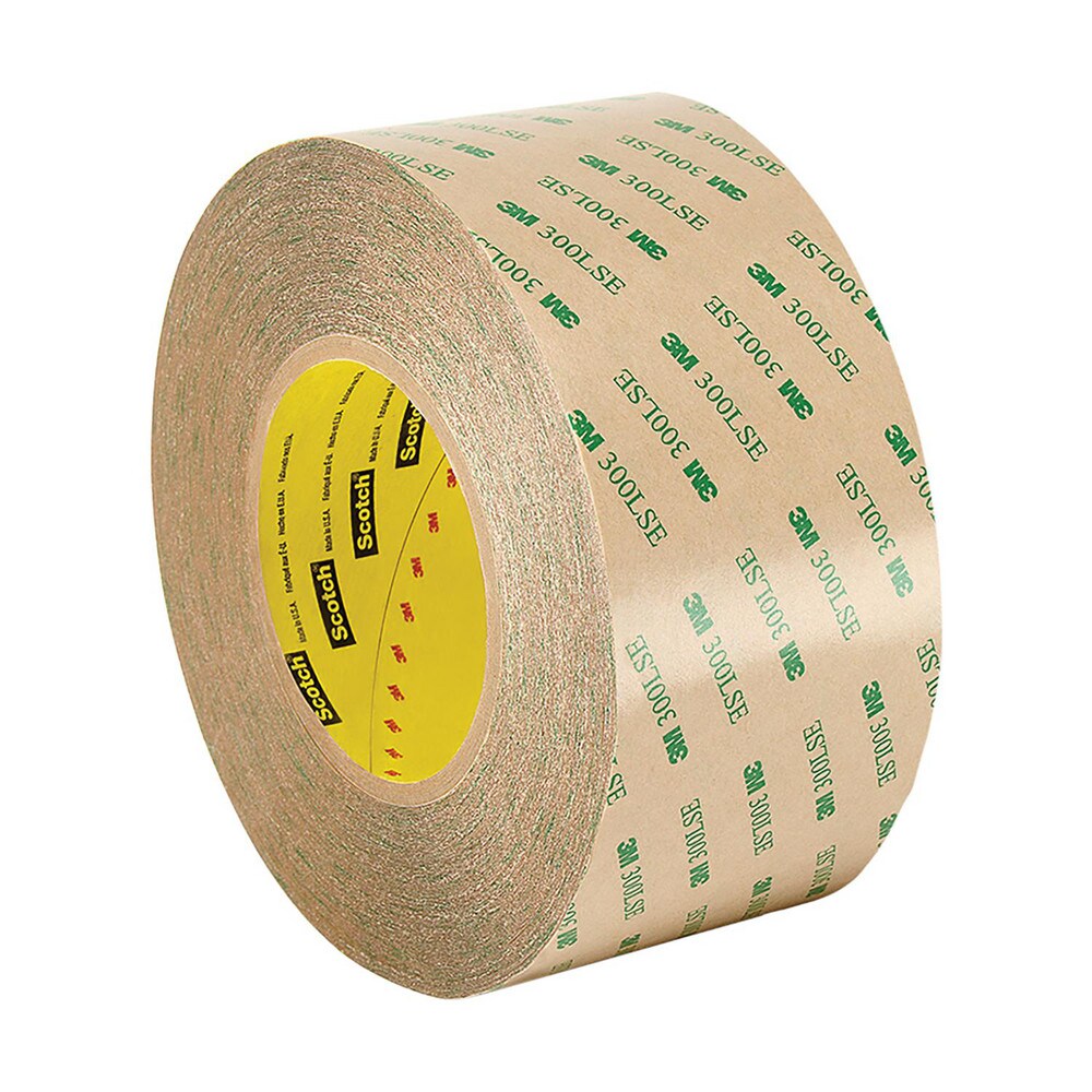 Transparent Double-Sided Polyester Film Tape: 3" Wide, 60 yd Long, 6.7 mil Thick, Acrylic Adhesive