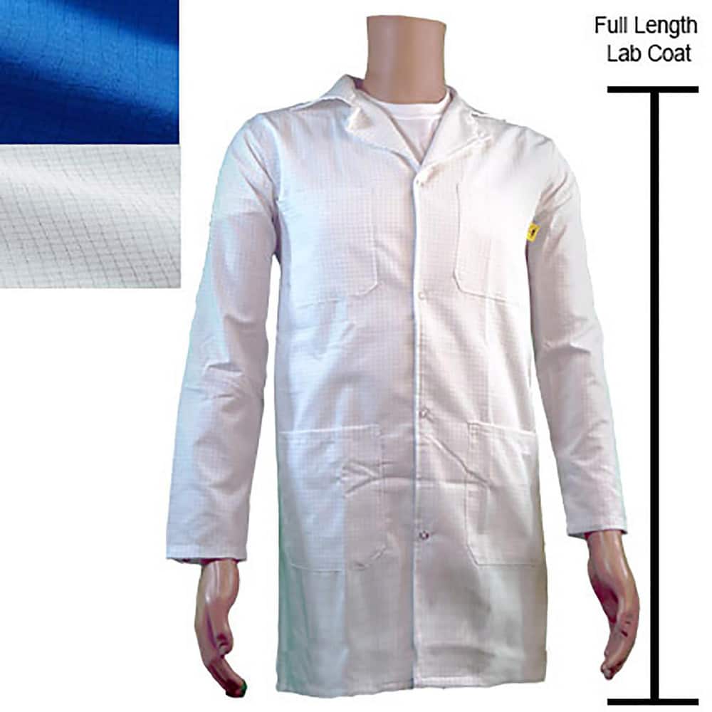 Transforming Technologies JLC5405SPWH Smocks & Lab Coats; Garment Style: Lab Coat ; Material: Carbon ; Size: X-Large ; Color: White ; Sleeve Length: 23 ; Closure Type: Snaps 