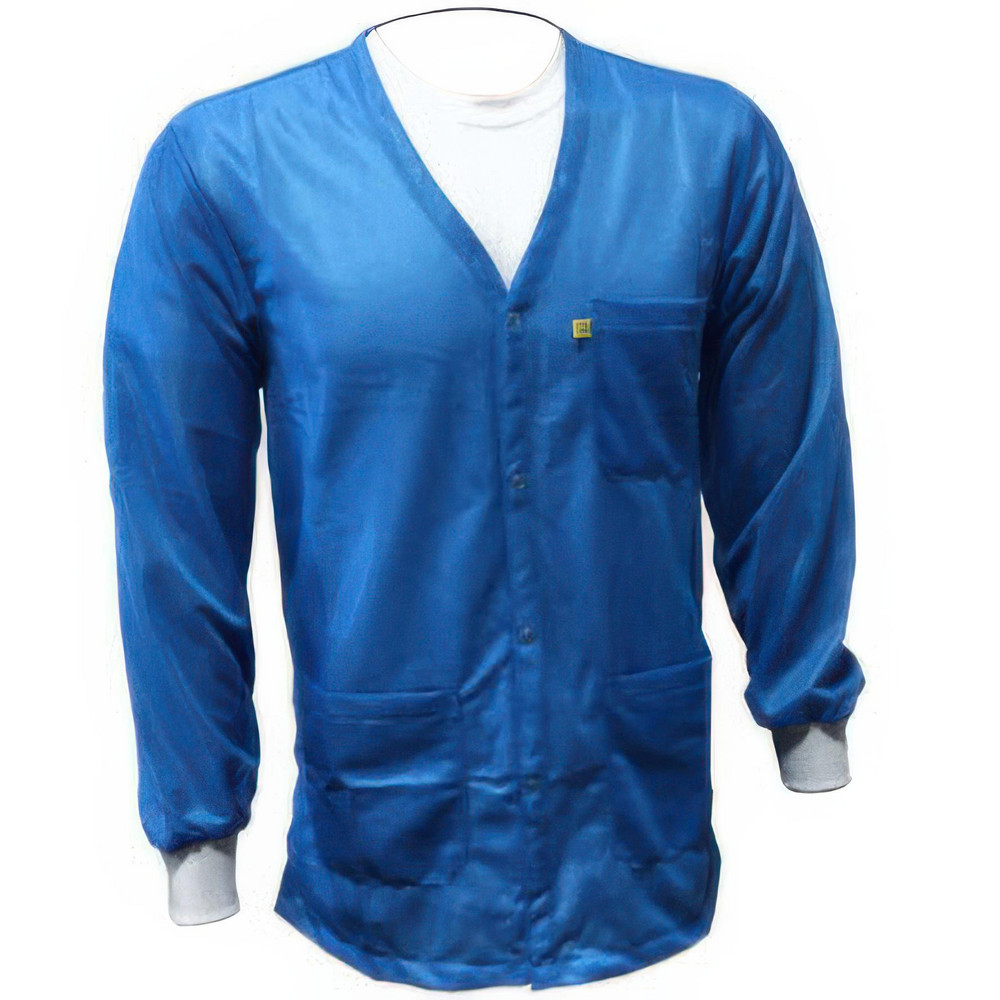 Transforming Technologies - Smock: Size Large, Polyester & Carbon, Blue ...