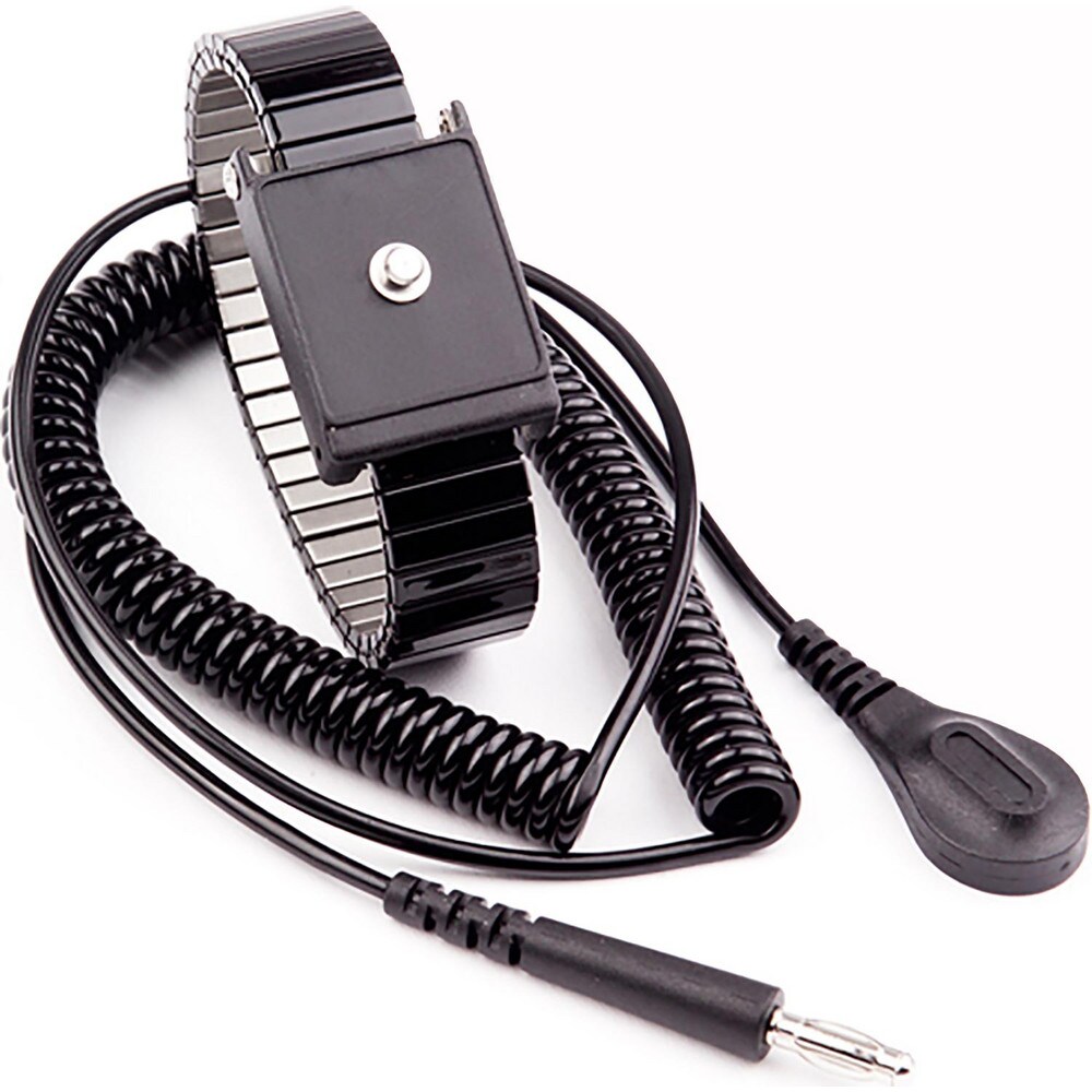 Grounding Wrist Straps; Size: Adjustable ; Attachment Method: Snap Lock ; Disposable or Reusable: No ; Material: Metal ; Grounding Cord Included: Yes ; Cord Length: 12