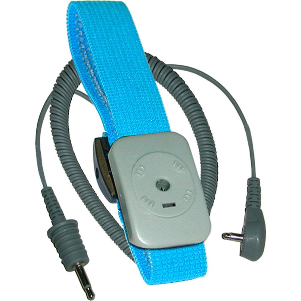 Grounding Wrist Straps; Size: Large ; Attachment Method: Snap Lock ; Disposable or Reusable: No ; Material: Fabric ; Grounding Cord Included: No ; Resistor: Yes