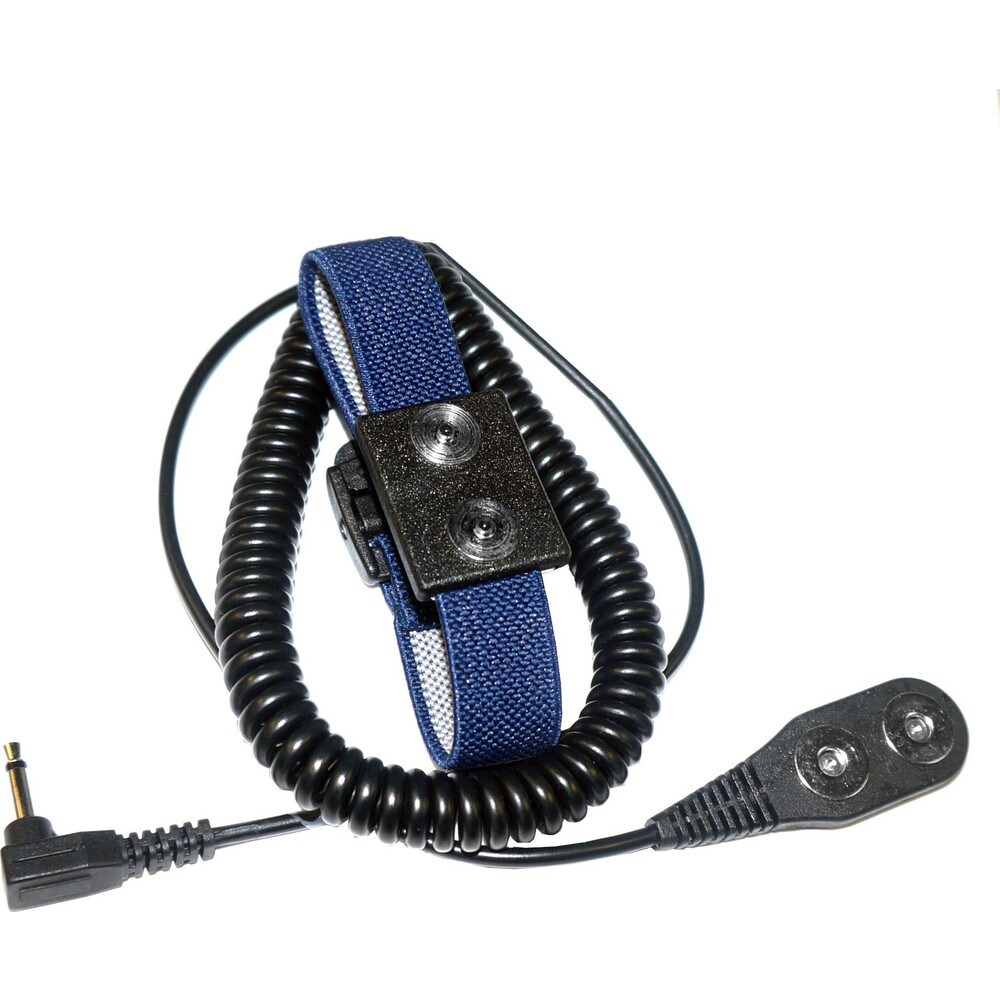 Grounding Wrist Straps; Size: Adjustable ; Attachment Method: Snap Lock ; Disposable or Reusable: No ; Material: Fabric ; Grounding Cord Included: Yes ; Cord Length: 8