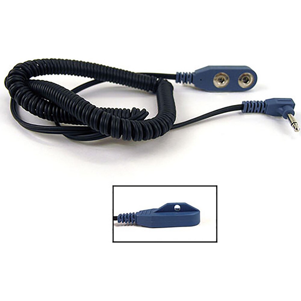 Grounding Cords; Anti-Static Equipment Compatibility: Grounding Wrist Strap; Grounding Cord ; Cord Type: Coiled Cord ; Number of Conductors: 2 ; Resistor: Yes