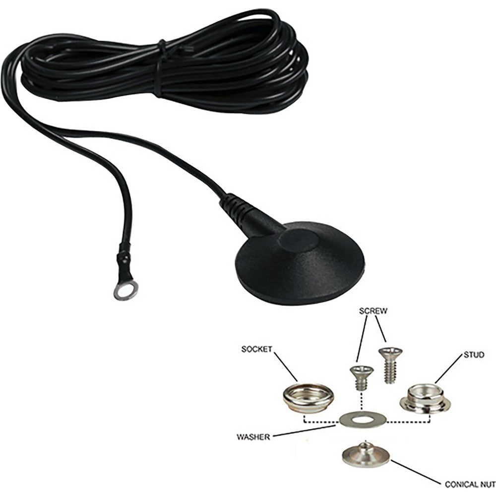 Grounding Cords; Anti-Static Equipment Compatibility: Anti-Static Floor or Table Mat ; Cord Type: Wire Grounding Cord ; Resistor: Yes ; Color: Black