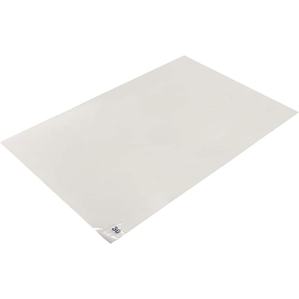 Transforming Technologies CTM1836WH Clean Room Mat: Sticky Surface, Tacky Sheets, 18" Wide, 36" Long, 0.08" Thick 