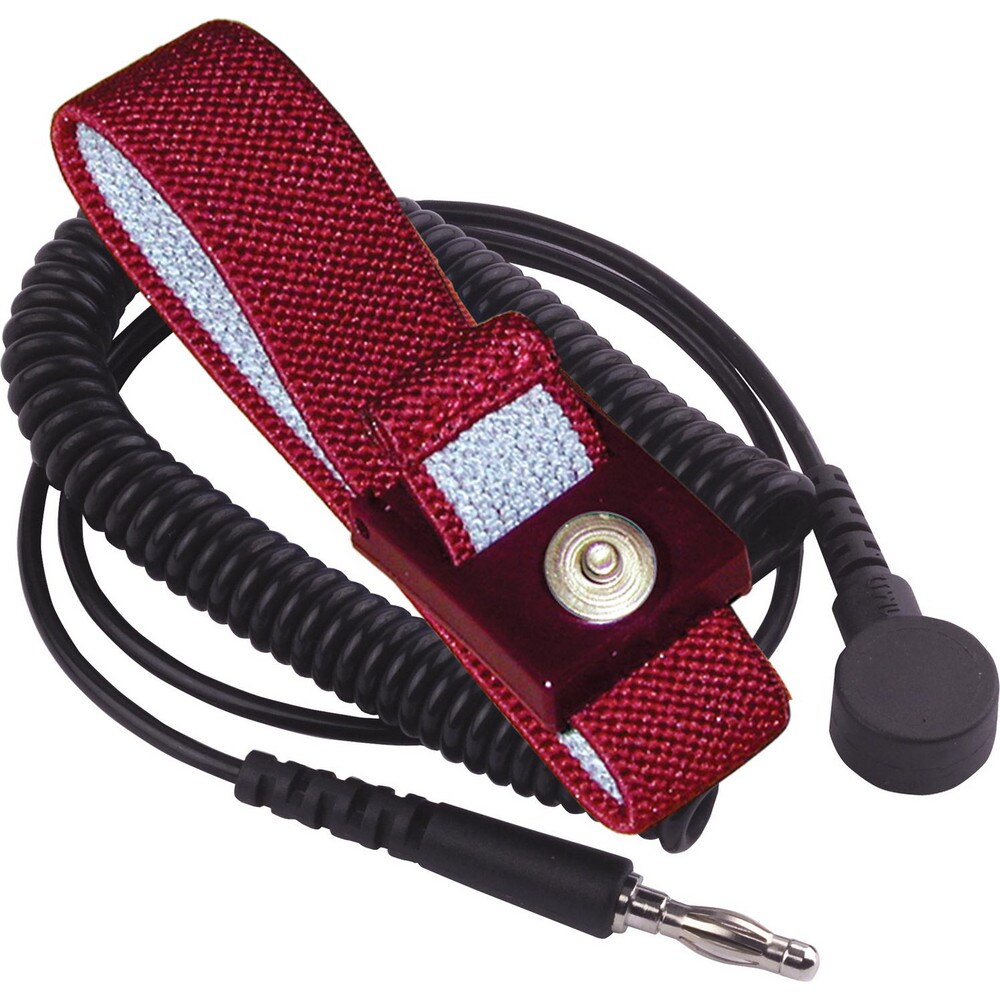 Grounding Wrist Straps; Size: Adjustable ; Attachment Method: Snap Lock ; Disposable or Reusable: No ; Material: Fabric ; Grounding Cord Included: Yes ; Cord Length: 6