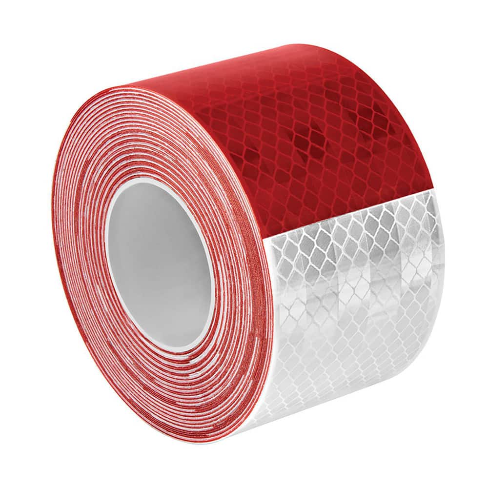 DOT Conspicuity Tape; Color: Red/White ; Tape Material: Reflective Sheeting ; Width (Inch): 2 ; Length (Feet): 30 ; UNSPSC Code: 41122703