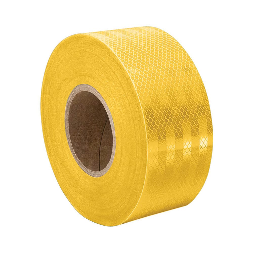 DOT Conspicuity Tape; Color: Yellow ; Tape Material: Reflective Sheeting ; Width (Inch): 1-3/4 ; Length (Feet): 150 ; Length (Inch): 1800