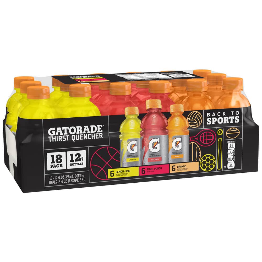Activity Drinks; Drink Type: Activity ; Form: Liquid ; Container Yields (oz.): 12 ; Container Size: 12 ; Flavor: Lemon-Lime; Orange; Fruit Punch ; Drink Content Features: Hydration Electrolytes Single Serve