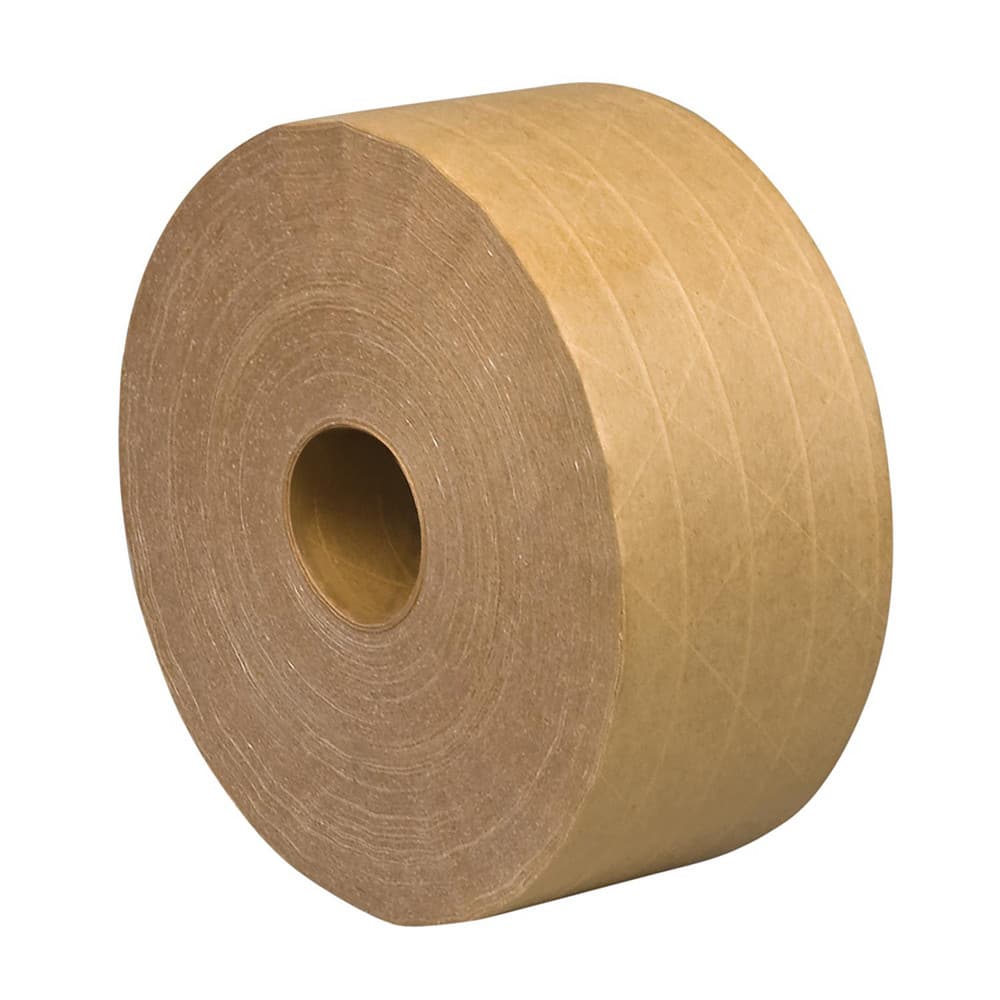 Packing Tape: 2-3/4" Wide, 150 yd Long, Natural, Water-Activated Adhesive