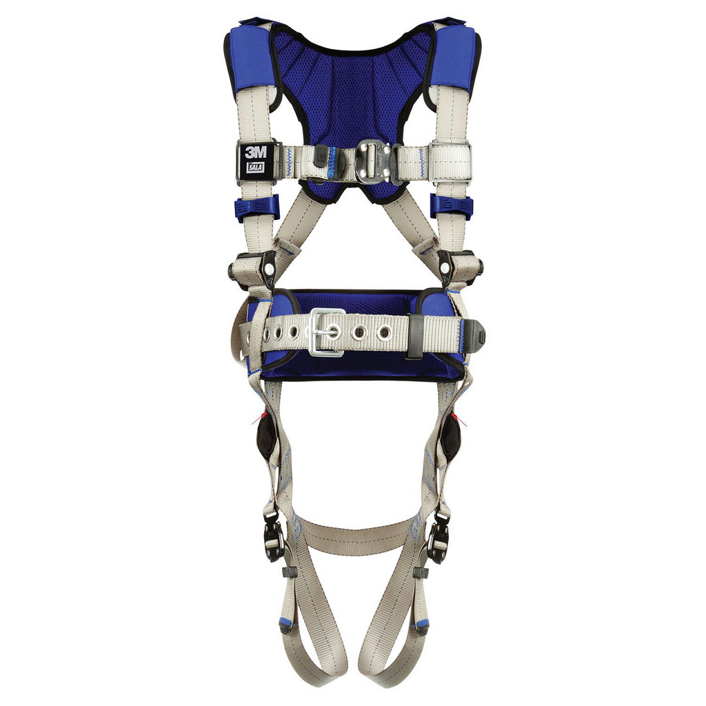 DBI-SALA Fall Protection Harnesses: 420 Lb, Construction Style, Size Large, For Construction, Back - Quick-Connect Leg Strap, Quick-Connect Chest