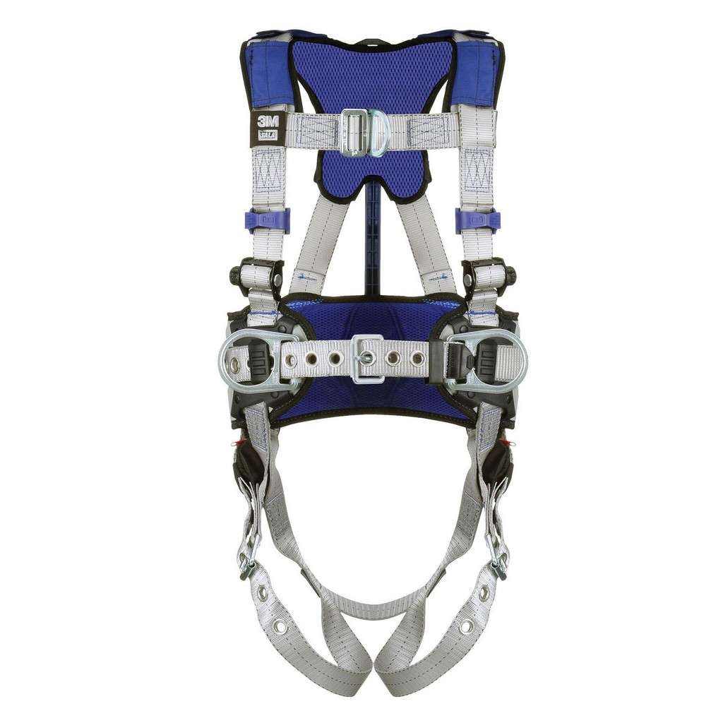 DBI-SALA Fall Protection Harnesses: 420 Lb, Construction Style, Size Medium, For Climbing Construction & Positioning, Back Front & Hips - Tongue Leg