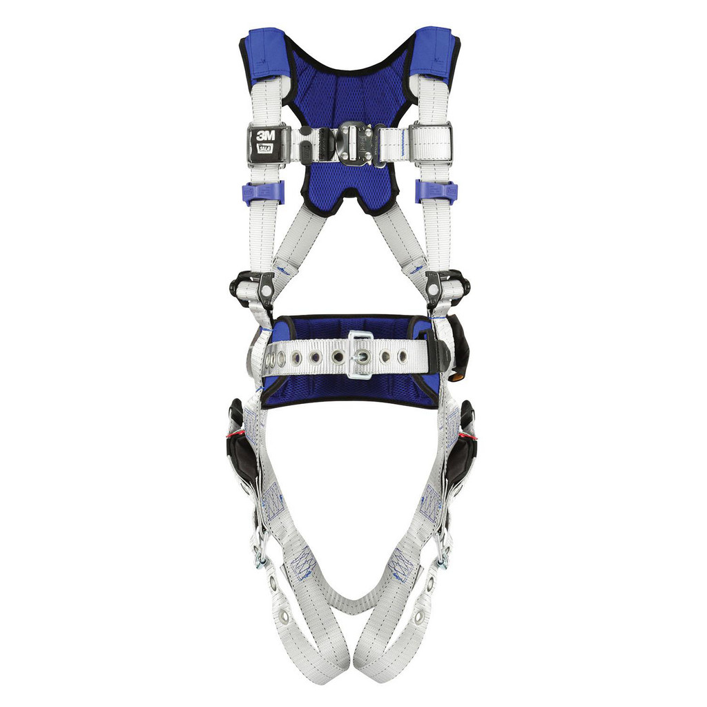 DBI-SALA Fall Protection Harnesses: 420 Lb, Construction Style, Size X-Large, For Construction, Back - Tongue Leg Strap, Quick-Connect Chest Strap