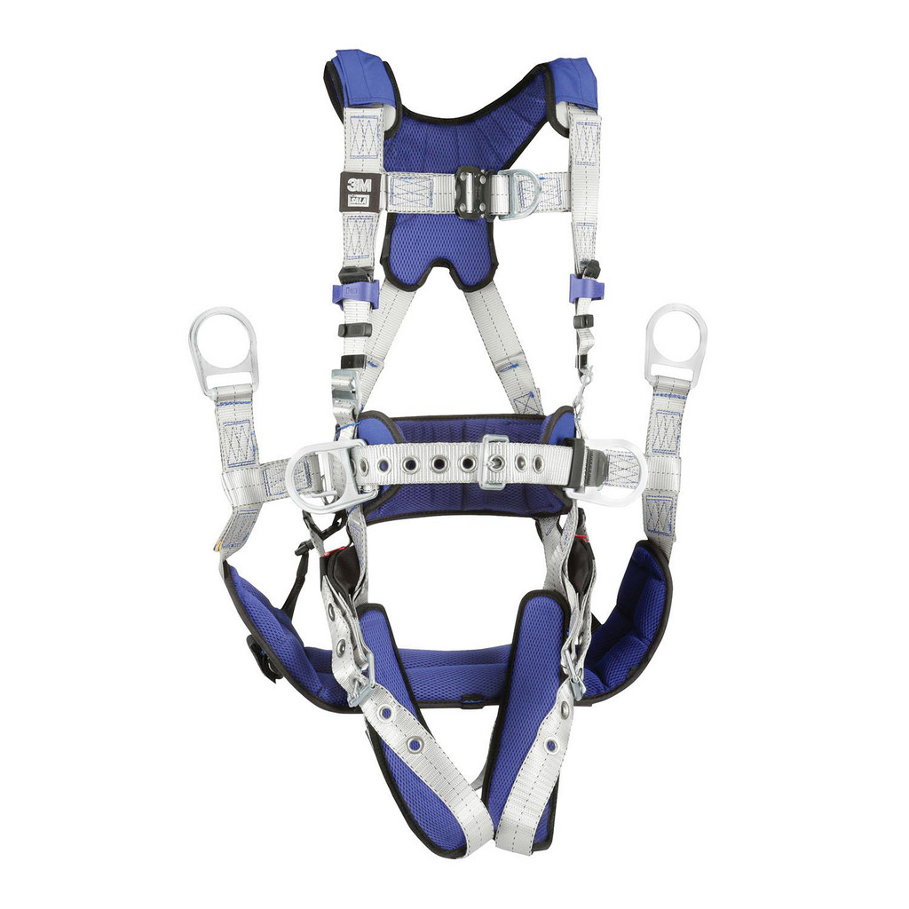 DBI-SALA Fall Protection Harnesses: 420 Lb, Tower Climbers Style, Size Medium, For Climbing, Back Front & Hips - Tongue Leg Strap, Quick-Connect