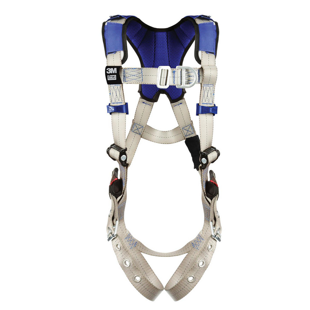 DBI-SALA Fall Protection Harnesses: 420 Lb, Vest Style, Size Small, For Climbing, Back & Front - Tongue Leg Strap, Pass-Through Chest Strap