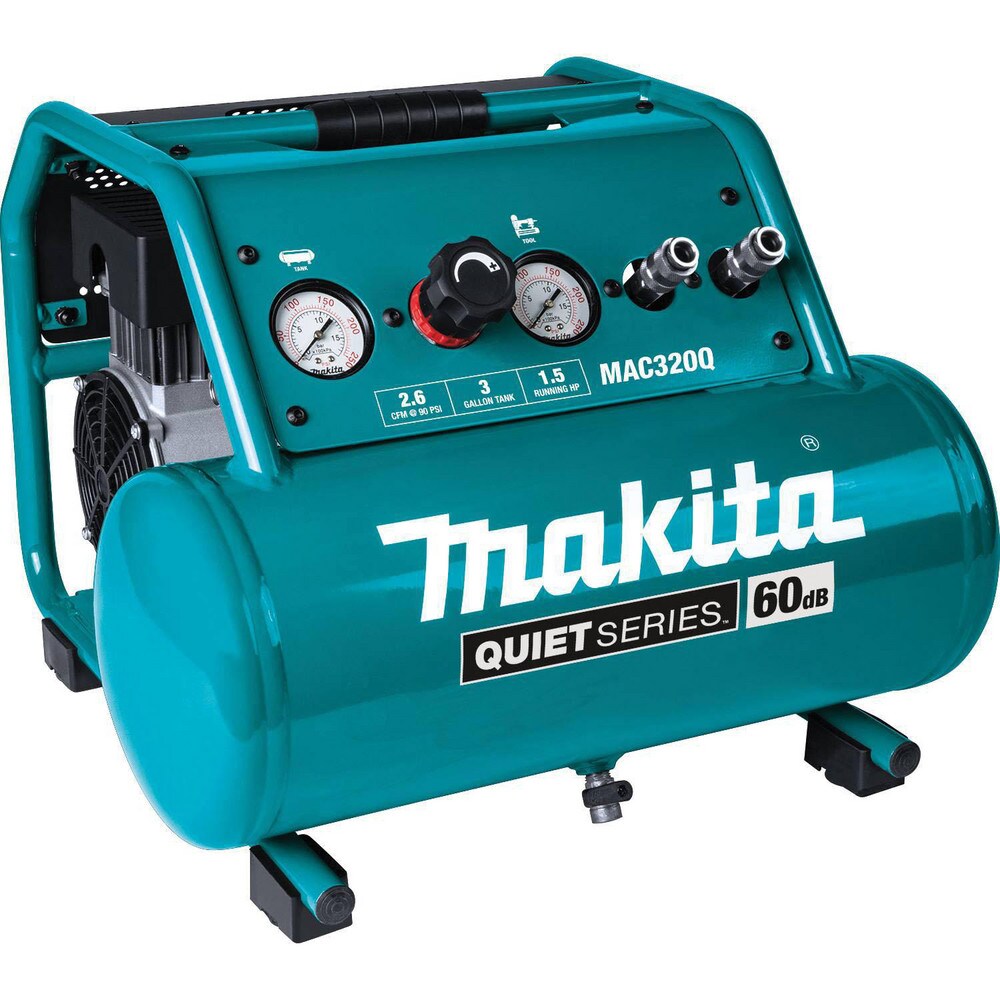 Portable Electric Air Compressors; Horsepower: 1.5 ; Horse Power: 1.5 ; Input Voltage: 110 ; Tank Style: Horizontal ; Configuration: Horizontal ; Tank Size: 3.00
