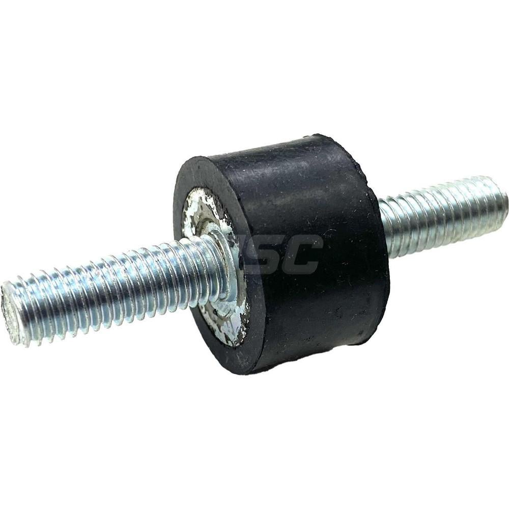 Vibration Isolators; Isolator Type: Stud/Stud ; Maximum Load Capacity: 80.00 (Pounds); Insert Material: Zinc-Plated Steel ; Isolator Material: Natural Rubber ; Overall Width: 25 ; Overall Diameter: 25 mm