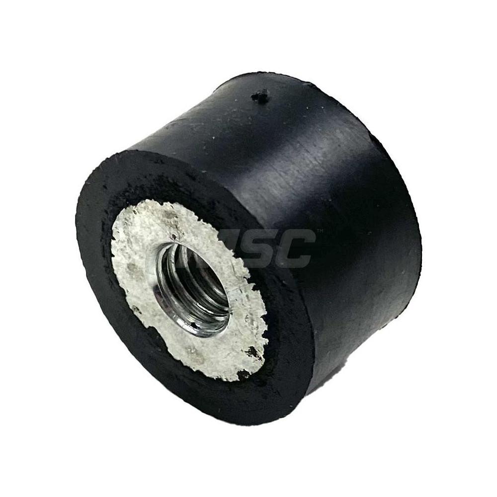 Vibration Isolators; Isolator Type: Plate/Plate ; Maximum Load Capacity: 80.00 (Pounds); Insert Material: Zinc-Plated Steel ; Isolator Material: Natural Rubber ; Overall Width: 25 ; Overall Diameter: 25 mm