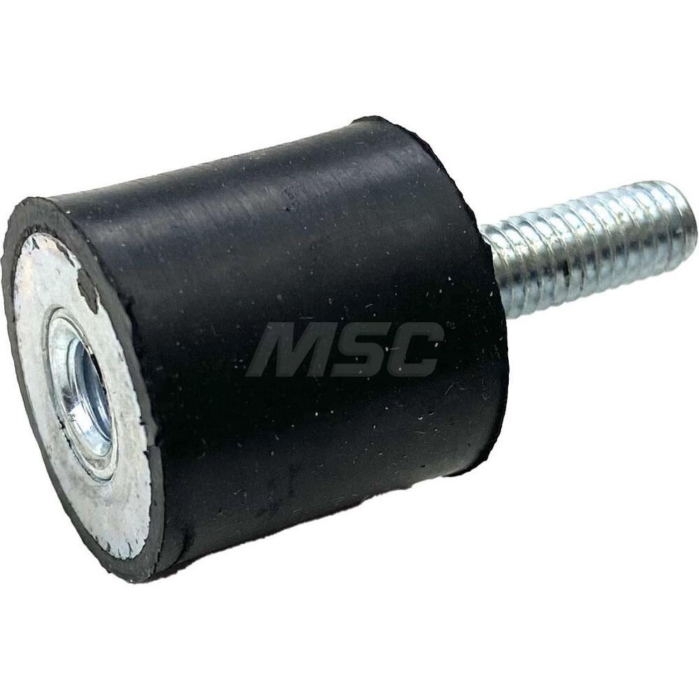 Vibration Isolators; Isolator Type: Plate/Stud ; Maximum Load Capacity: 80.00 (Pounds); Insert Material: Zinc-Plated Steel ; Isolator Material: Natural Rubber ; Overall Width: 20 ; Overall Diameter: 20 mm