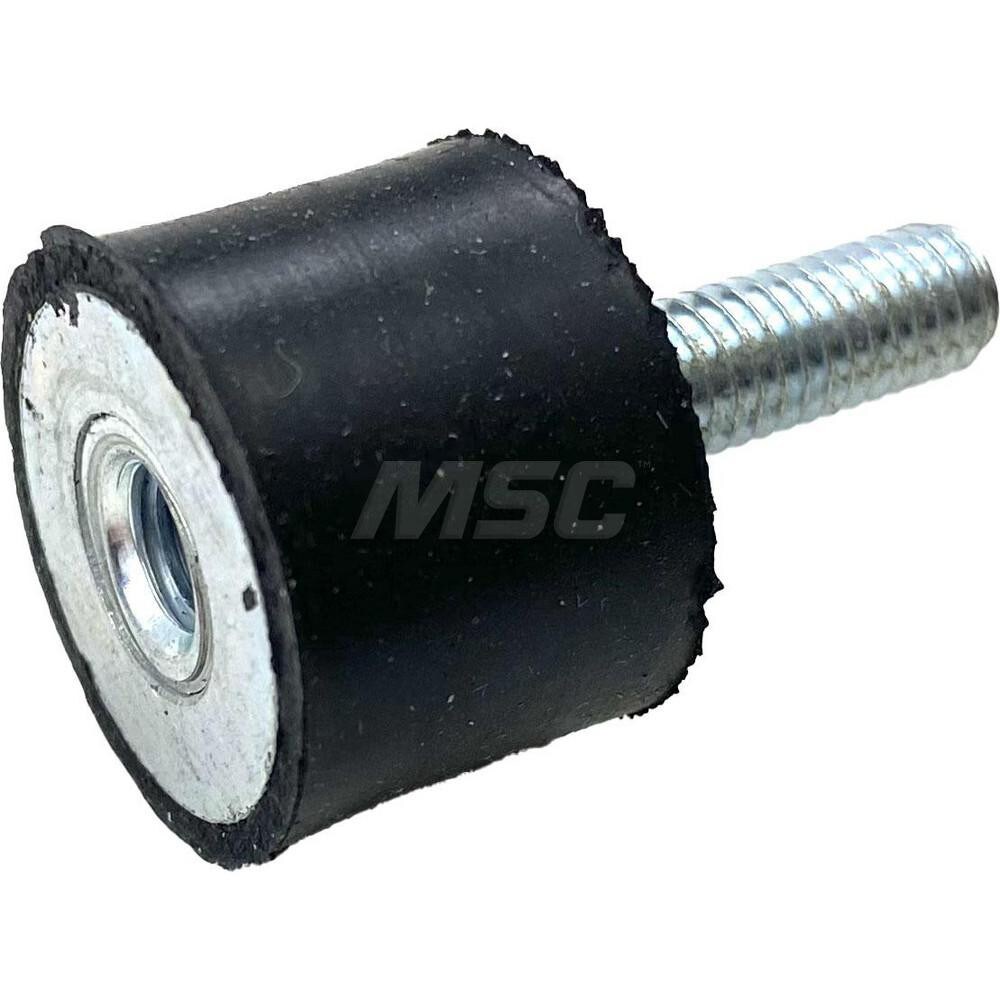 Vibration Isolators; Isolator Type: Plate/Stud ; Maximum Load Capacity: 60.00 (Pounds); Insert Material: Zinc-Plated Steel ; Isolator Material: Natural Rubber ; Overall Width: 20 ; Overall Diameter: 20 mm