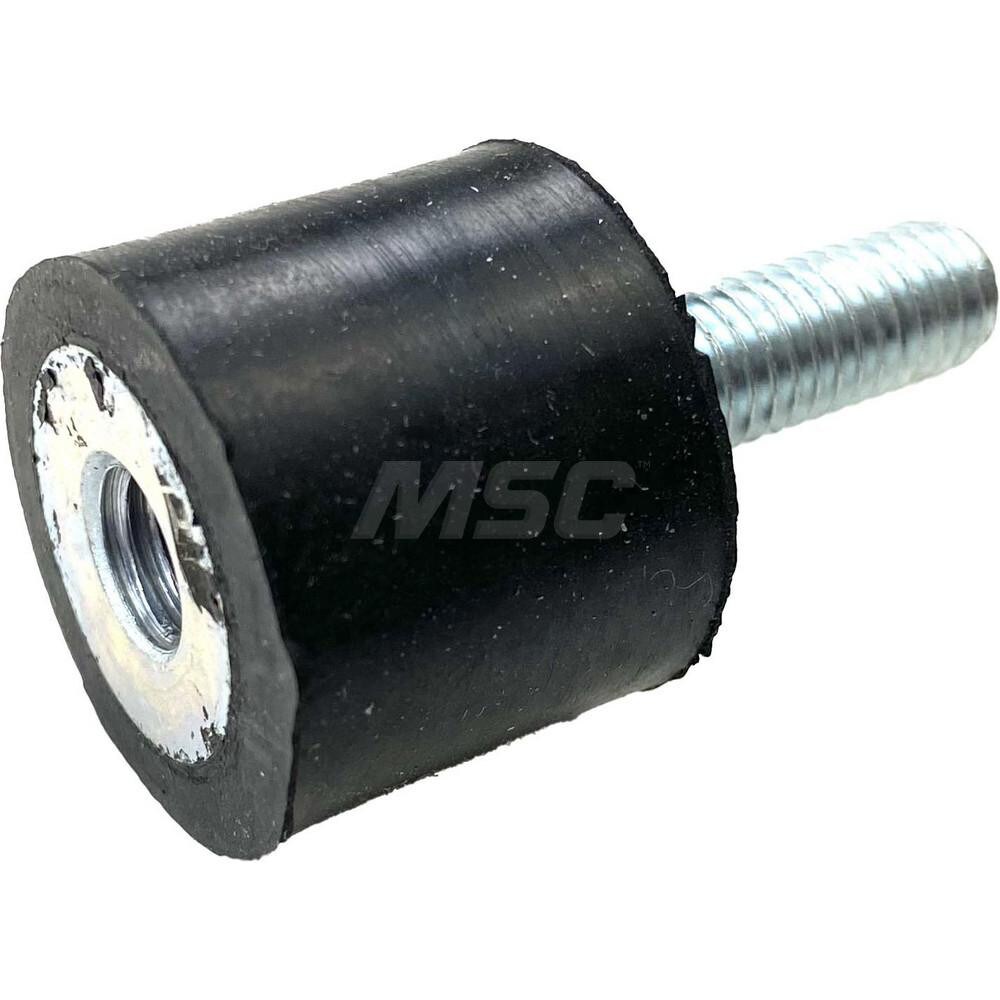 Vibration Isolators; Isolator Type: Plate/Stud ; Maximum Load Capacity: 100.00 (Pounds); Insert Material: Zinc-Plated Steel ; Isolator Material: Natural Rubber ; Overall Width: 25 ; Overall Diameter: 25 mm