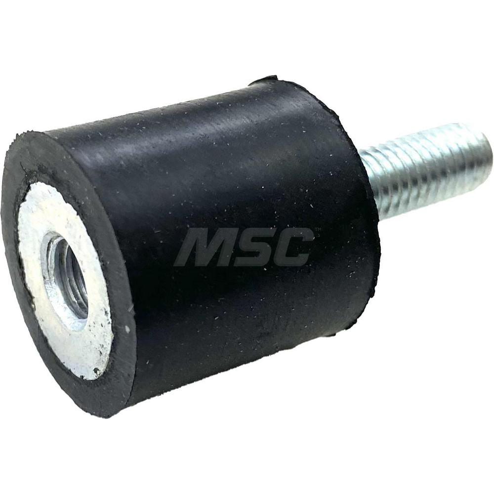 Vibration Isolators; Isolator Type: Plate/Stud ; Maximum Load Capacity: 120.00 (Pounds); Insert Material: Zinc-Plated Steel ; Isolator Material: Natural Rubber ; Overall Width: 25 ; Overall Diameter: 25 mm