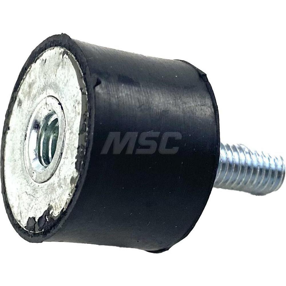 Vibration Isolators; Isolator Type: Plate/Stud ; Maximum Load Capacity: 140.00 (Pounds); Insert Material: Zinc-Plated Steel ; Isolator Material: Natural Rubber ; Overall Width: 30 ; Overall Diameter: 30 mm