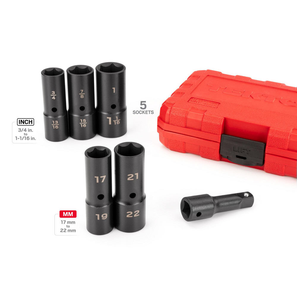 Tekton Deep Socket Set Thin Wall Socket Set 6 Pc, MSC Direct