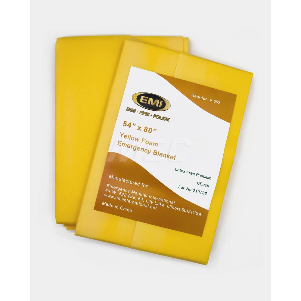 Rescue Blankets; Type: Emergency ; Material: Polypropylene ; Overall Length: 54.00 ; Overall Width: 8 ; Color: Yellow