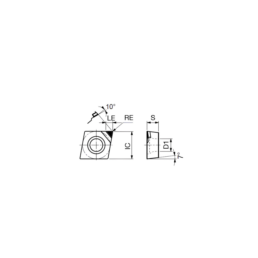Tungaloy - Turning Insert: 1QP-CCMT32.51 DX110, PCD | MSC Direct