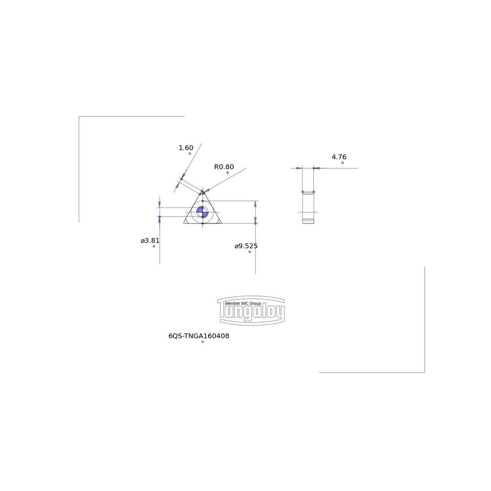 Tungaloy - Turning Insert: 6QS-TNGA332 BXA20, PCBN | MSC Direct