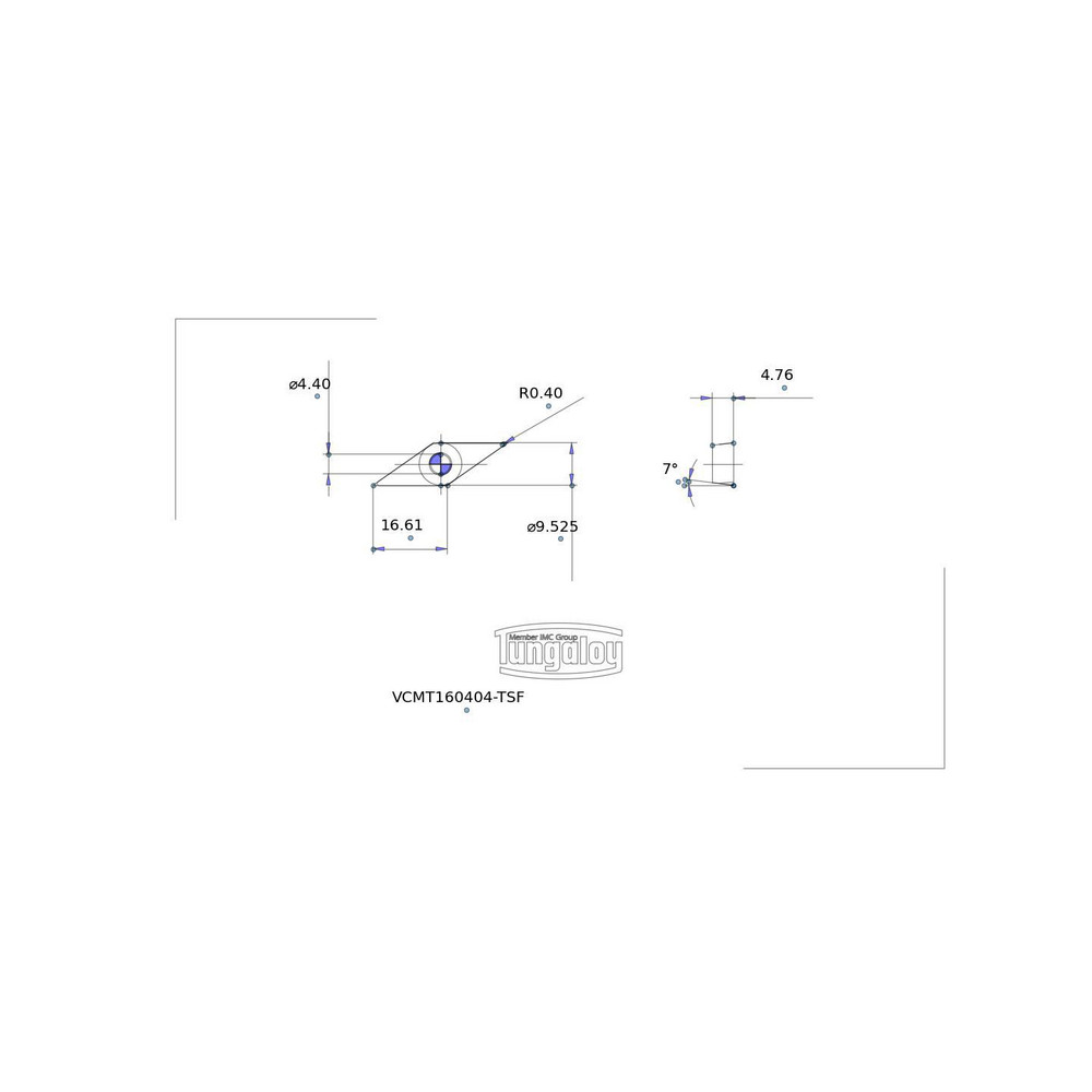 Tungaloy - Turning Insert: VCMT331TSF T9225, Carbide | MSC Direct