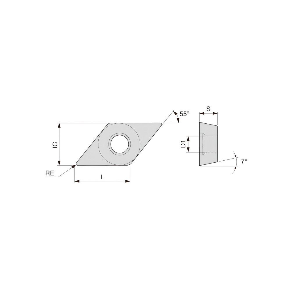 Tungaloy - Turning Insert: DCMT32.51PS AH6225, Carbide | MSC Direct